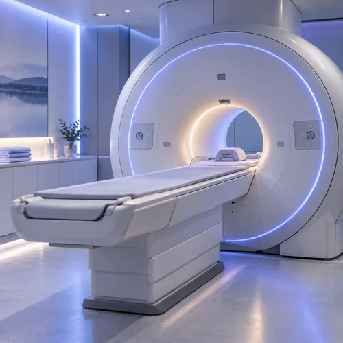 환자가 없는 MRI 검사실의 AI 생성 개념 예시